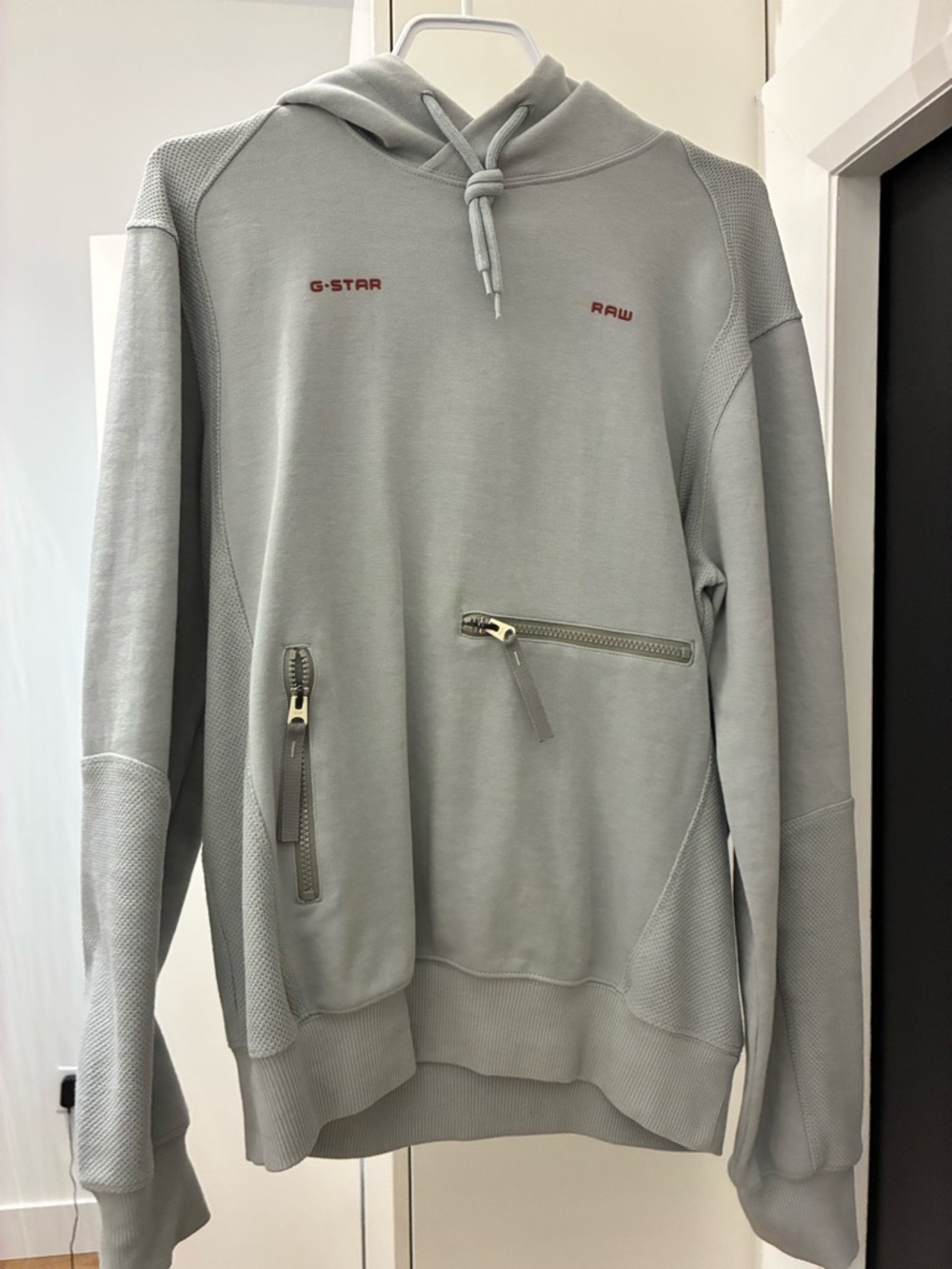 G-Star Raw grey Hoodie with Zipper Pockets
